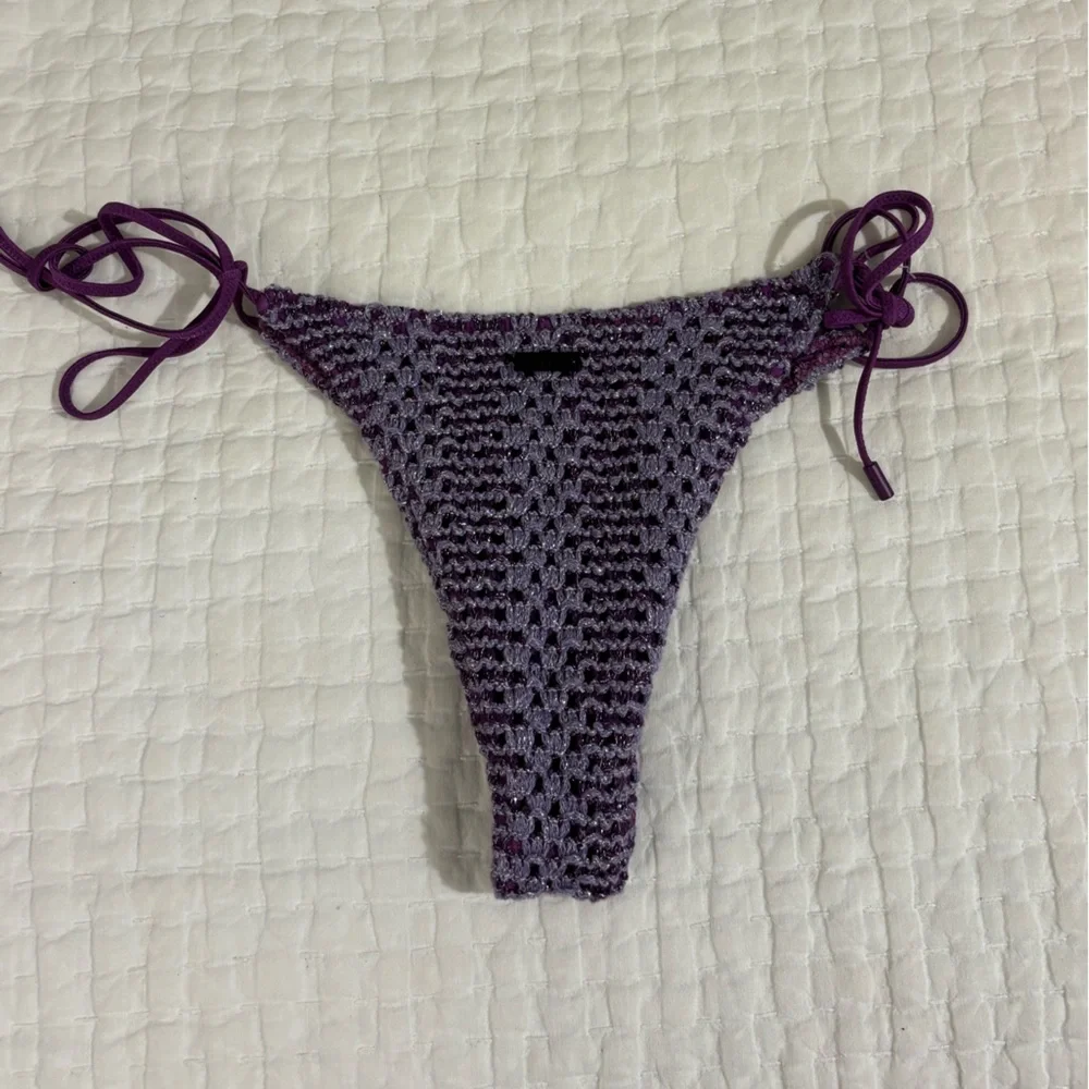 triangl swimwear Purple Crochet Two-Piece Bikini